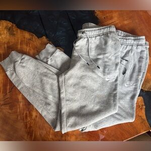 PAIR of NIKE Youth Light Gray Joggers - Size Small